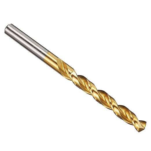 PATIKIL 8.2mm Drill Bit, M42 8% Cobalt High-Speed Steel Jobber Straight Shank 135° Titanium Nitride (TiN) Coated for Hard Metal Stainless Steel - 1 Pack
