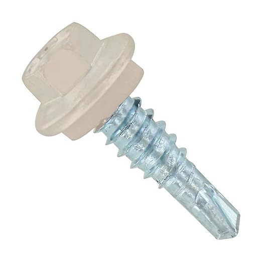 Fasteners Plus ST Fastening #14 x 7/8" Maxx Steelbinder Metal Roofing Stitch Screws Metal-to-Metal Light Stone (Pack of 250)