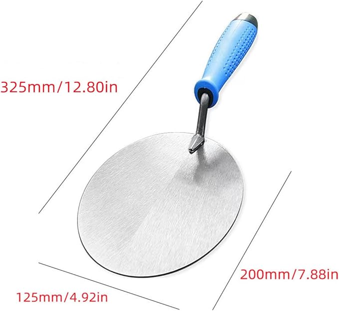 2 Pcs Masonry Hand Tool Set, 6''& 8''Building Trowel Arc Edging Wall Cement Tool, Margin Trowel for Bricklaying
