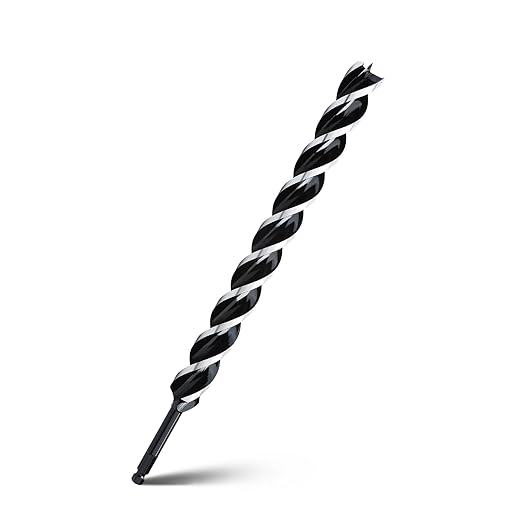 1-3/8" x 18" Auger Drill Bit for Wood, Hex Shank Tri Flute Ship Auger Long Drill Bit for Soft and Hard Wood,Tree Stump,Plastic,Drywall and Composite Materials