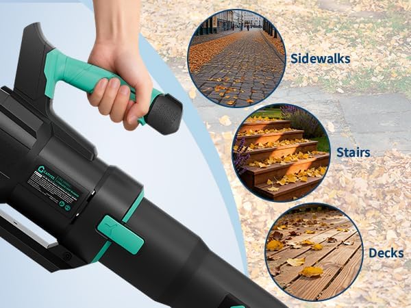 Brushless Cordless Leaf Blower - 650CFM & 200MPH, Electric Leaf Blower w/4.0Ah Battery, 20V Blowers Cordless, Lightweight Battery Blowers for Lawn, Patio, Yard, Garden, Outdoor