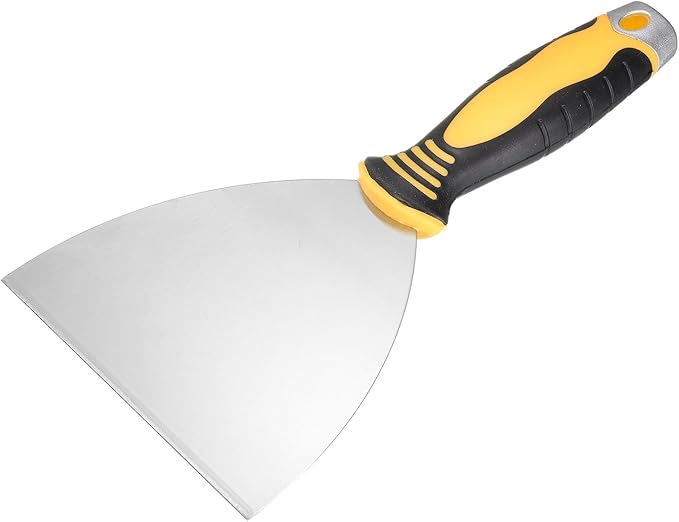 uxcell Putty Knife 5" High Carbon Steel Paint Scraper Flexible Drywall Repair Mud Knife for Removing Cement Wallpaper Mud Adhesive Taping with Metal Hammer End