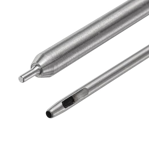 uxcell Eyelet Hole Punch Die Tool, 3mm Grommet Setter Hollow Punch for Leather Craft Clothing Handbag Fabric Curtain Setter