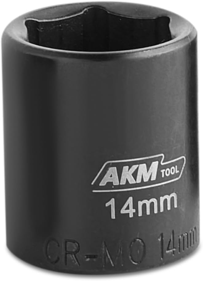 1/4 Inch Drive 14mm Magnetic Impact Socket Set, 1 PCS Metric, 6 Point, Cr-Mo, Square Drive, Magnetic Socket