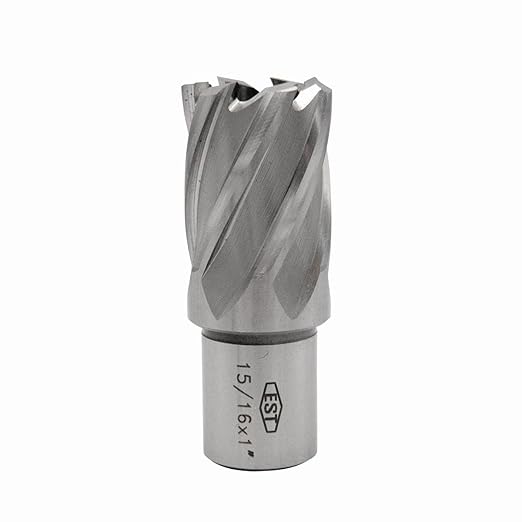 EST HSS M2AL Annular Cutter 1" DOC with 3/4" Weldon Shank for Magnetic Drill Press (D15/16" X 1")