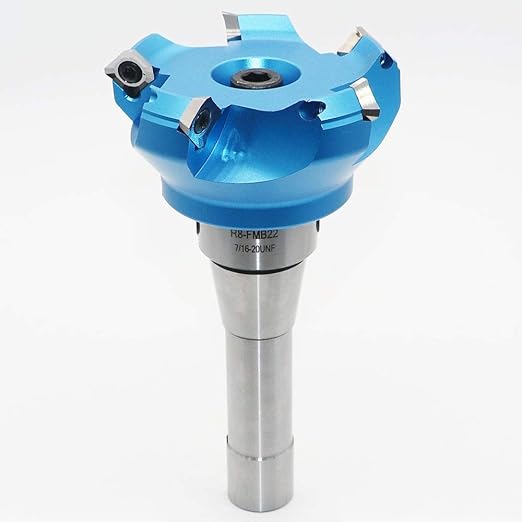 3.15 Inch Face Milling Cutter Aluminum KM12 80MM CNC End Milling Cutter Holder + R8-FMB22 Shank Face Shell Mill Arbor + 5pcs SEHT1204 Carbide Inserts + 8mm Hexagon Wrench + T20 Wrench CNC Machine Tool