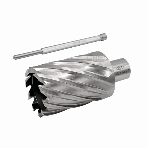 HSS M2AL Annular Cutter 2" DOC with 3/4" Weldon Shank for Magnetic Drill Press by EST (D1-5/8" X 2")