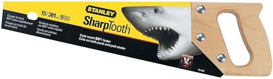 STANLEY Hand Saw, 8-TPI, 15-Inch (15-334)