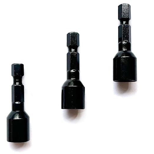 1/4"-20 5/16"-18 3/8"-16 3Pcs Hanger Bolt Driver Double Headed Wood Screws Fully All Threaded Rod Threaded Insert Hexagon Head Drill Driver Bits