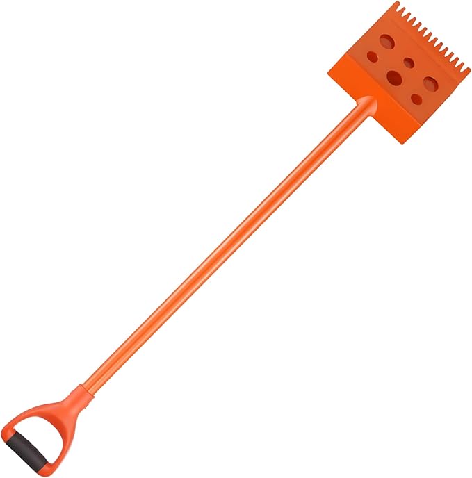 VEVOR Shingle Shovel 1 Pack, D-Grip Handle Shingle Roof Ripper, High Hardness 45# Steel & Lightweight Easy Tearing Off Roofing & Nails Tool, Ideal for Commercial and Residential Use,Orange