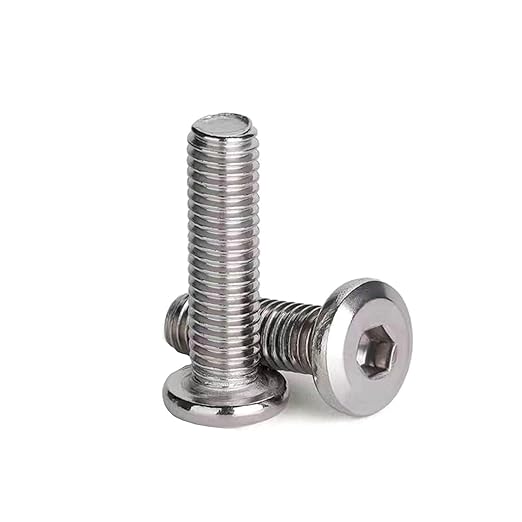 M6 x 105mm (10 Pack) Metric Flat Head Hex Socket Cap Screws Bolts, 304 Stainless Steel 18-8, Hex Drive, Bright Finish, Fully Machine Thread