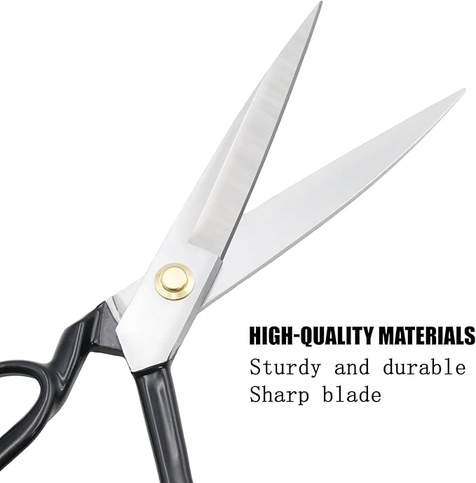 12 Inch Sharp Sewing Scissors for Fabric Cutting Heavy Duty Metal Scissors Sewing Shears for Crafting Tailoring