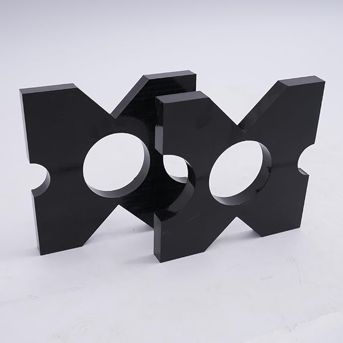 Arbor Press Plate, 20 Ton and 32 Ton Shop Metal Press Plates with 4 Notch, 1 inch/25mm Thickness, H Frame Thickened Hydraulic Shop Press Plate 1" x 9.75" x 9.75" (1 Pair)