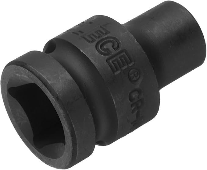 uxcell 1/2" Drive x 8mm Shallow Impact Socket 12-Point Metric CR-MO Steel Nut Impact Grade Socket for Auto Repair