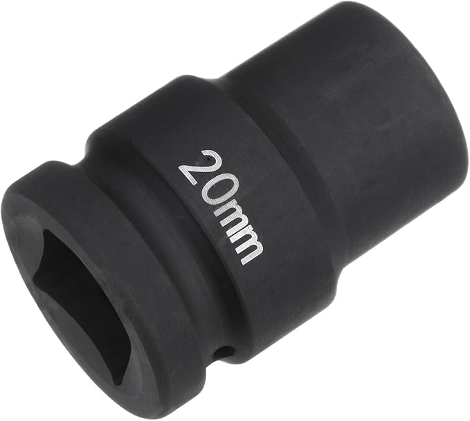 HARFINGTON 6-Point Impact Socket 3/4" Drive 20mm Metric 40Cr Alloy Steel Spindle Axle Nut Impact Socket