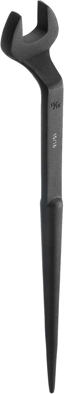HARFINGTON Single Open End Spanner Wrench 15/16-inch 15 Degree Angle Single Open End SAE Construction Spanner Wrenches with 60째Offset Handle for Automotive Mechanical Maintenance