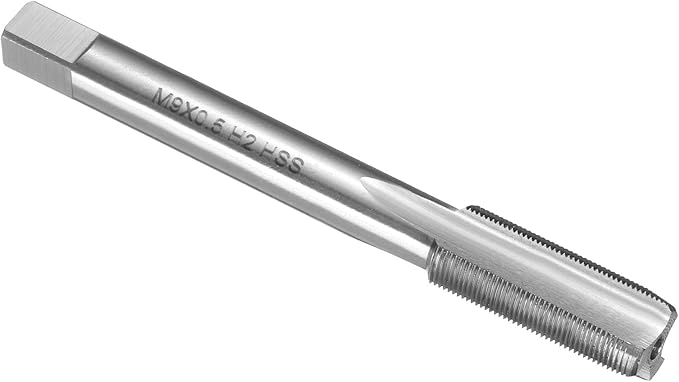uxcell Hand Plug Tap M9 x .5 H2 Metric Thread Plug Style Taps Straight Flute Screw Tapping Threading Tool High Speed Steel HSS6542