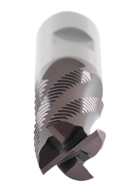 Accusize Industrial Tools Standard Tooth M42 8% Cobalt Tialn Roughing End Mill, 3/4'' by 3/4'' by 1-5/8'' Flt Length, 1102-0034