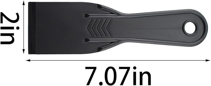 TAODAN 8PCS 2 Inch Black Plastic Putty Knife Wall Scraping Tool Accessory Scraper Utensil Suitable for Patching Joint Filling Plastering Repair Coating Applications