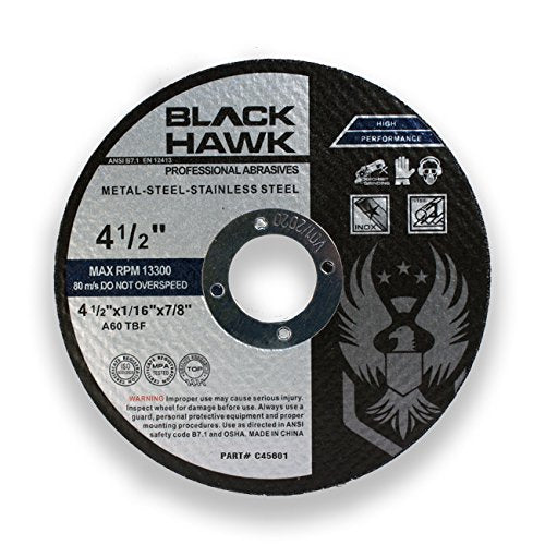 BHA Metal and Stainless Steel Cut Off Wheels for Angle Grinders, 4.5??x 1/16??x 7/8??- 25 Pack