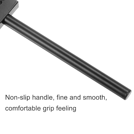uxcell 6 Prong Leather Prong Punch Tool 4mm Steel Prong Row Round Hole Stitching Chisel for Leather Craft