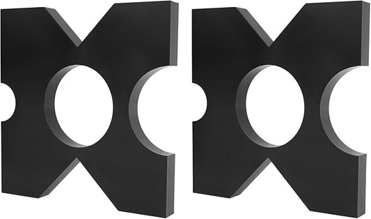 2-Pack H-Frame Hydraulic Press Plates, Universal Arbor Press Plate Set with Multiple V-U Openings & Round Holes, for 20 Ton & 32 Ton Shop Presses, 1 Inch Thick High-Strength Iron (9.75 * 9.75 * 1 in)