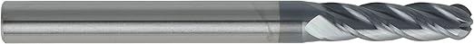 CME 5 pcs Micrograin Carbide End Mills, Ball Nose, TiAlN Coated, 11/64" Mill Diameter, 5/8" Length of Cut, 2" Overall Length, 4 Flute, Center Cutting