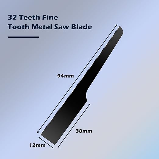 10Pcs Reciprocating Saw Blade Set, Reciprocating Air Saw Hacksaw Blades Tools for Metal, Woodcutting, Rubber (Black -32T-10pcs)