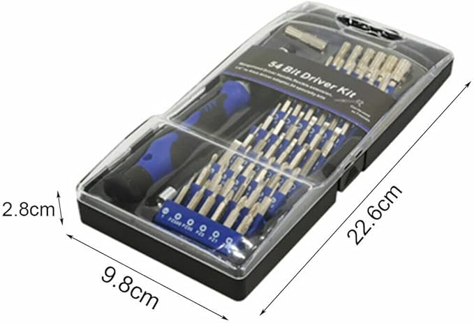 58 in 1 Repair Tool Kit Precision Small Screwdriver Set 54 Bit Magnetic Driver for Computer Laptop PC Precision Screwdriver Torx Smartphone Nut Driver 2.5, 3, 3.5, 4, 4.5, 5mm