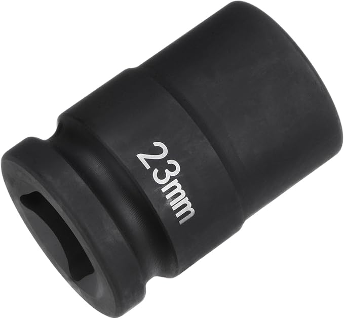 HARFINGTON 6-Point Impact Socket 3/4" Drive 23mm Metric 40Cr Alloy Steel Spindle Axle Nut Impact Socket