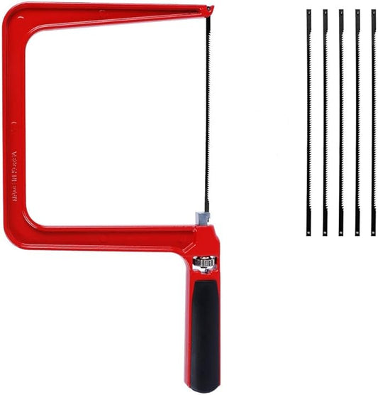 Magic Frame Depth Coping Saw with 5 Saw Blade for Metal Wood