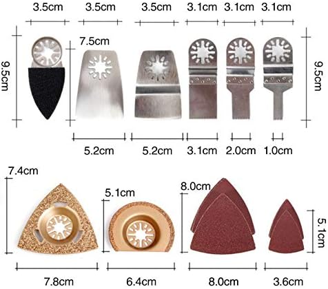 Oscillating Tool Blades, Oscillating Multitool Saw Blades Accessories Kit 68pcs for Most Oscillating Tools