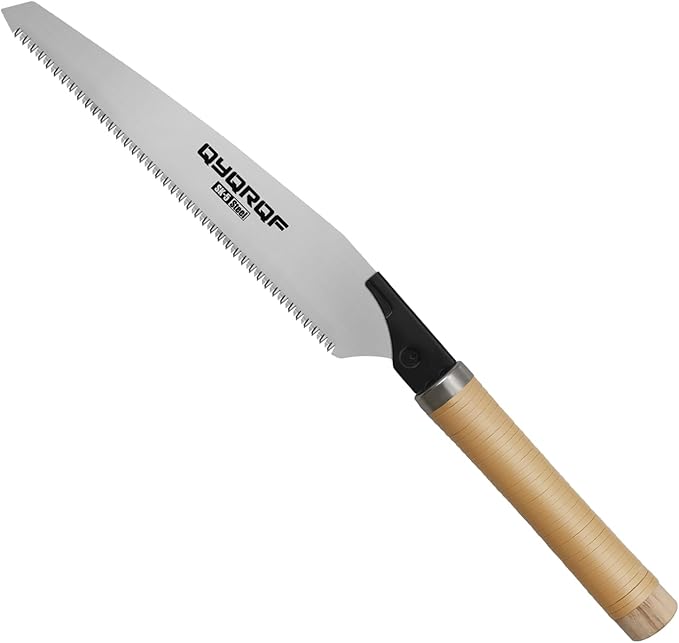 Japanese Hand Saw, 10 Inch Pull Saw 9 TPI with Detachable Blade Wood Saw for Woodworking Gardening (Style A)