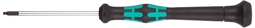Wera 05118092002 Kraftform Micro 2052 Ballhead Hexagon Electronics Precision Screwdriver, 2mm Head, 60mm Blade Length
