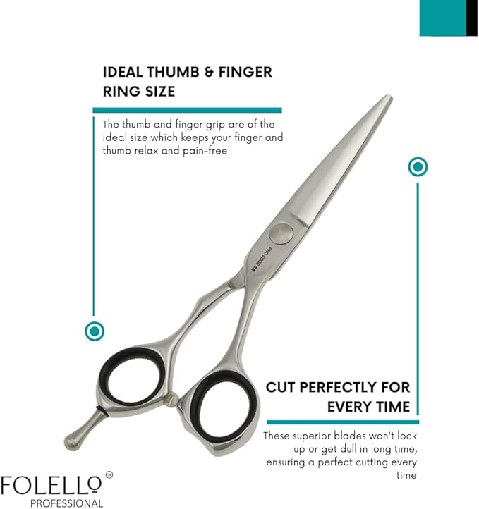 Stainless Steel Right-Handed Thinning Scissors for Unisex, Convex Blade, Adjustable Ball Bearing Screw ??Includes Cleaning Oil & Cloth ??5.5 Inch