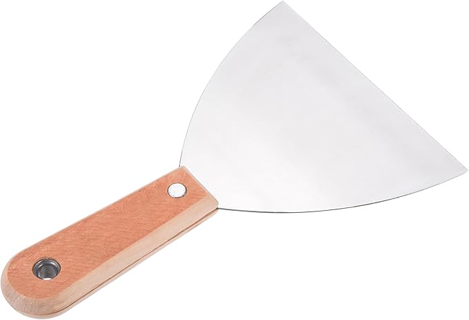 PATIKIL 5" Putty Knife, Carbon Steel Blade Scraper Tool with Wooden Handle for Repairing Wall Paint Stripping Removing Wallpaper