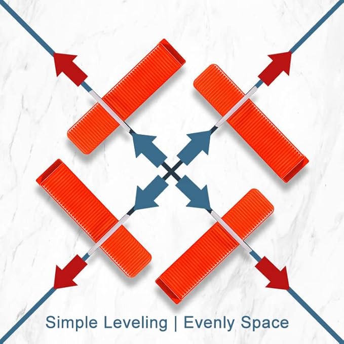 Tile Leveling System Clips 1/8" 2000 Piece 3.0mm Tile Leveler Clips DIY Tile Spacers Tile Leveling Clips for Professional Ceramic Tile and Stone Installation