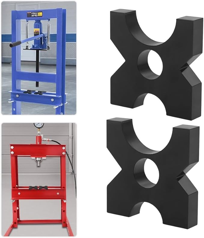 1 Pair of Arbor Press Plate H Frame Hydraulic Shop Press Plates 32Ton Hydraulic Press Accessories with 4 Notch for Workshops, Factories, Production Rooms, Laboratories (5 * 5 * 1 in)