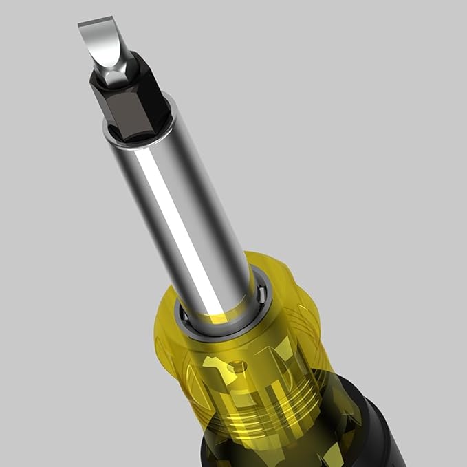 Klein Tools 32557 Multi-Bit Screwdriver/Nut Driver, Heavy Duty 10-in-1 with Interchangable Shafts and Ph, Sl, Sq, Hex Bits and Nut Drivers