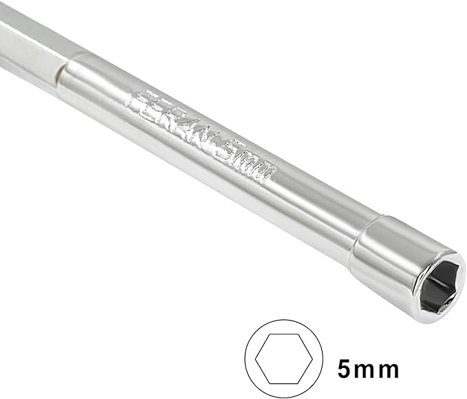 5mm Socket Wrench Screwdriver, High-Carbon Steel Hex Nut Driver Key Hand Tool for DIY, Hand-Making
