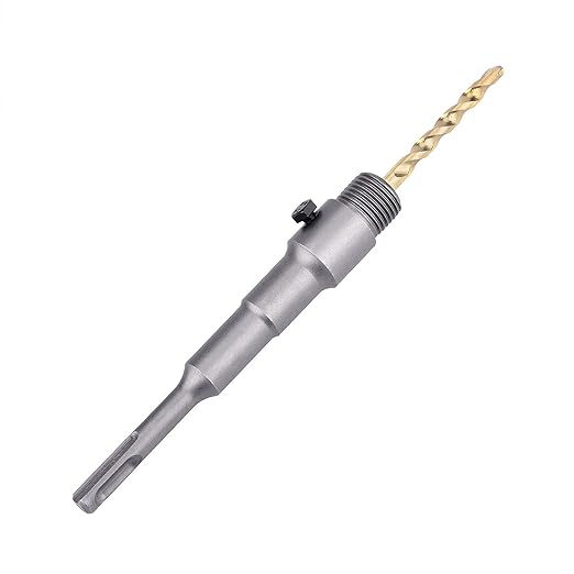 200mm SDS Plus Shank Connecting Rod with a Pilot Drill Bit and 2 Screws for Concrete Cement Hole Saw (SDS Plus Rod: 200mm)