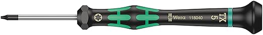 Wera 05118040001 Kraftform Micro 2067 Torx TX Electronics Precision Screwdriver, TX5 Head, 40mm Blade Length