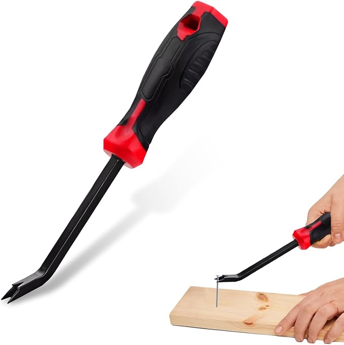 Heavy Duty Staple Remover Tool - Professional Staple & Tack Puller for Upholstery, Carpet, Wood Floors & Furniture, Ergonomic Grip Removes Stubborn Staples Without Surface Damage