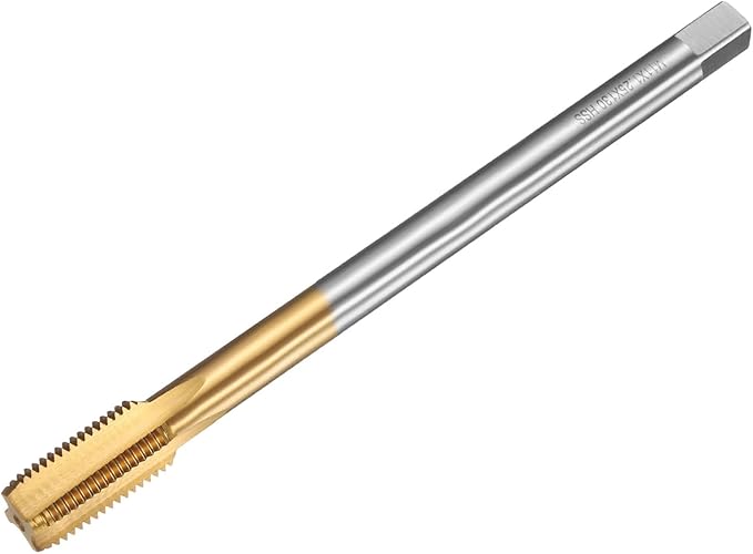 uxcell Metric Thread Tap M11 x 1.25 H2 130mm Straight Flute Screw Thread Milling Machine Taps Threading Tapping Repair Tool