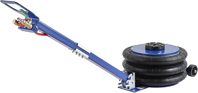 VEVOR Air Jack, 5 Ton/11000 lbs Triple Bag Air Jack, Airbag Jack with Six Steel Pipes, Lift up to 18.5 inch/470 mm, 3-5 s Fast Lifting Pneumatic Jack, with Adjustable Handle for Car, Garage, Repair