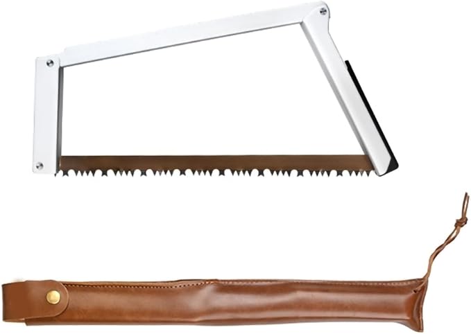 13 Inch Folding Bow Saw Folding Hand Saw,Multifunctional Rectangular Hand Saws for Wood, Bone, Tree Pruning, Camping (silver)
