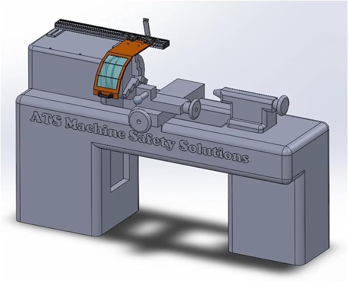 Lathe Chuck Guard. Fits 8-16" Chuck Diameters. Standard model, no interlock. Part # CC816 by ATS Machine Safety Solutions