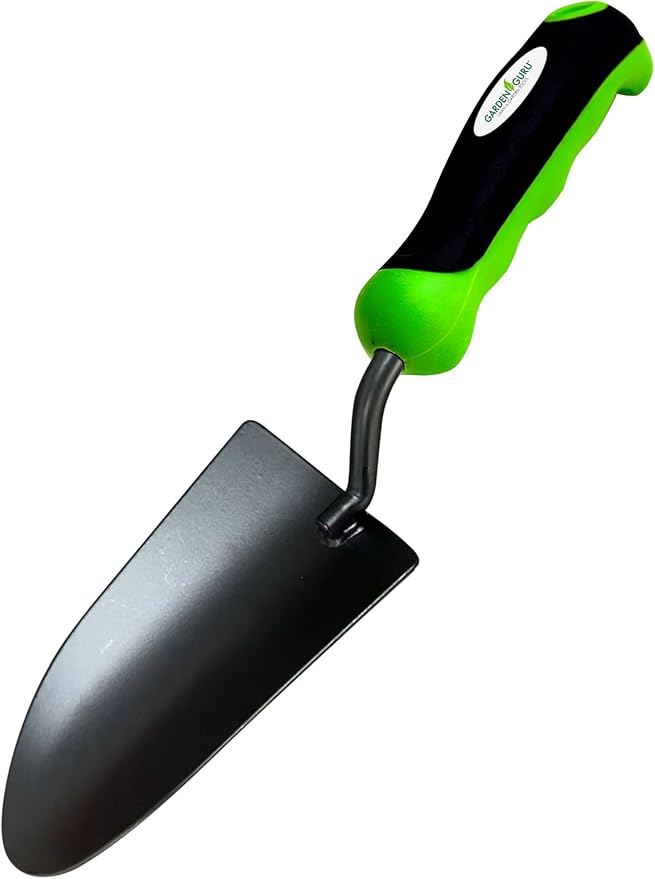 Garden Guru Heavy Duty Garden Trowel Hand Shovel for Gardening ??Strong Carbon Steel - Rust Resistant ??Ergonomic Grip ??Perfect Trowel Garden Tool for Soil Digging Planting Transplanting Weeding