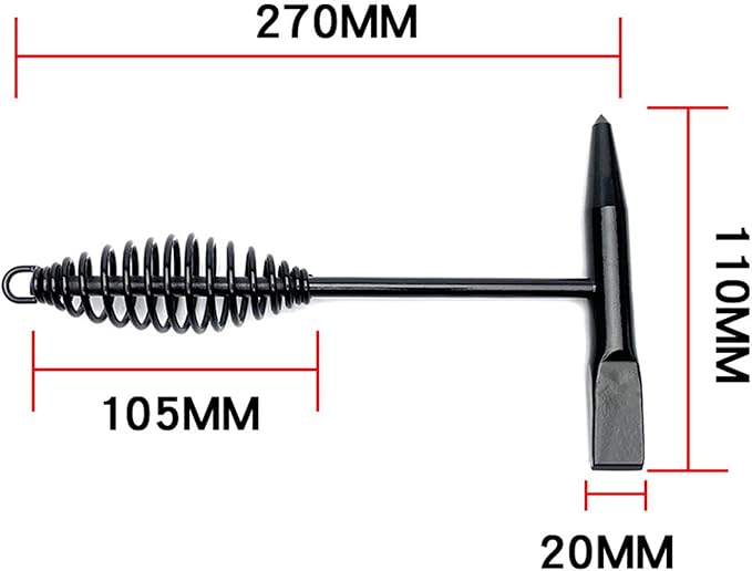 heyous Welding Chipping Hammer with Coil Spring Handle for Cleaning Removing Slag and Welding Residue