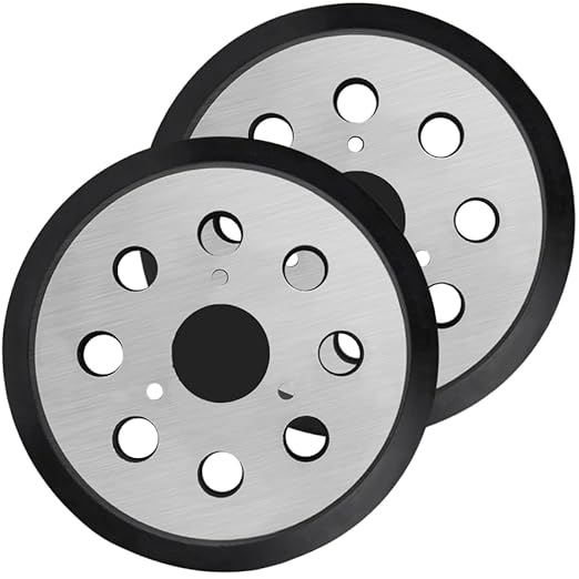 GripIt Sanding Pad 52828: Firm, 5", PSA, 8 Hole, Low Profile SS, 3 Hole Attachment (2-Pack)